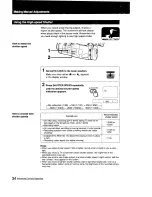 Предварительный просмотр 33 страницы Sony Handycam CCD-F501 Operating Instructions Manual