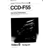 Sony Handycam CCD-F55 Operating Instructions Manual preview