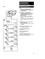 Предварительный просмотр 19 страницы Sony Handycam CCD-F56 Operating Instructions Manual