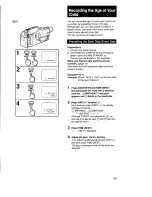 Предварительный просмотр 43 страницы Sony Handycam CCD-F56 Operating Instructions Manual