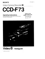 Sony Handycam CCD-F73 Operating Instructions Manual preview