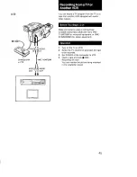 Предварительный просмотр 45 страницы Sony Handycam CCD-F73 Operating Instructions Manual