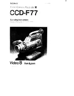 Sony Handycam CCD-F77 Operating Instructions Manual preview