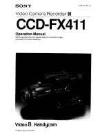 Предварительный просмотр 1 страницы Sony Handycam CCD-FX411 Operation Manual