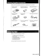 Предварительный просмотр 5 страницы Sony Handycam CCD-FX411 Operation Manual