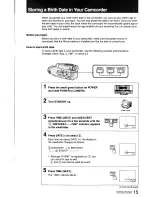 Предварительный просмотр 15 страницы Sony Handycam CCD-FX411 Operation Manual