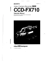 Sony Handycam CCD-FX710 Operation Manual preview