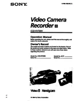 Sony Handycam CCD-FX730V Operation Manual preview