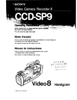 Sony Handycam CCD-SP9 Operating Instructions Manual preview