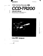 Sony Handycam CCD-TR200 Operation Manual preview