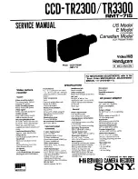Sony Handycam CCD-TR2300 Service Manual preview