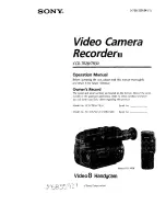 Sony Handycam CCD-TR28 Operation Manual preview