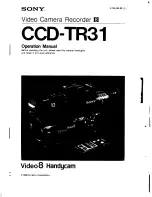 Sony Handycam CCD-TR31 Operation Manual preview