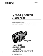 Preview for 1 page of Sony Handycam CCD-TR311 Operating Instructions Manual