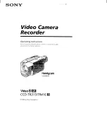 Sony Handycam CCD-TR315 Operating Instructions Manual preview