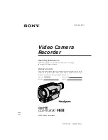 Preview for 1 page of Sony Handycam CCD-TR3400 Operating Instructions Manual