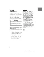 Preview for 2 page of Sony Handycam CCD-TR401E Operating Instructions Manual