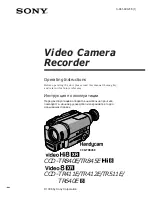 Preview for 1 page of Sony Handycam CCD-TR411E Operating Instructions Manual