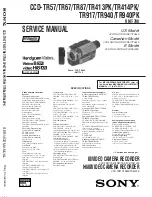 Preview for 1 page of Sony Handycam CCD-TR413PK Service Manual