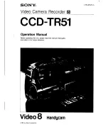 Предварительный просмотр 1 страницы Sony Handycam CCD-TR51 Operation Manual