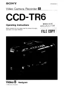 Sony Handycam CCD-TR6 Operating Instructions Manual preview