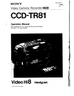 Sony Handycam CCD-TR81 Operation Manual preview