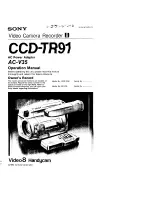 Sony Handycam CCD-TR91 Operating Manual preview