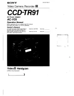 Sony Handycam CCD-TR91 Operation Manual preview