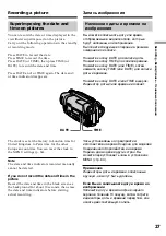 Preview for 27 page of Sony Handycam CCD-TR913E Operating Instructions Manual