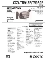 Sony Handycam CCD-TR913E Service Manual preview