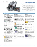 Preview for 1 page of Sony Handycam CCD-TRV328 Specifications