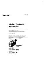 Предварительный просмотр 1 страницы Sony Handycam CCD-TRV41 Operating Instructions Manual