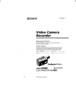 Sony Handycam CCD-TRV63 User Manual preview