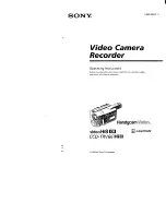 Sony Handycam CCD-TRV66 Operating Instructions Manual preview