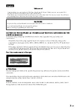 Preview for 3 page of Sony Handycam DCR-DVD100E Operating Instructions Manual