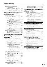 Preview for 11 page of Sony Handycam DCR-DVD100E Operating Instructions Manual