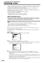 Preview for 64 page of Sony Handycam DCR-DVD100E Operating Instructions Manual