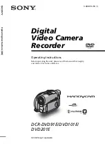 Preview for 1 page of Sony Handycam DCR-DVD101E Operating Instructions Manual