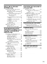 Preview for 11 page of Sony Handycam DCR-DVD101E Operating Instructions Manual