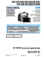 Предварительный просмотр 1 страницы Sony Handycam DCR-DVD106E Service Manual