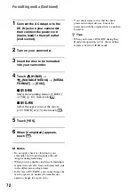 Preview for 72 page of Sony Handycam DCR-DVD150E Operating Manual