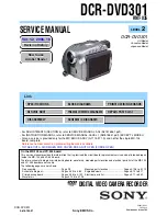 Preview for 1 page of Sony Handycam DCR-DVD301 Service Manual