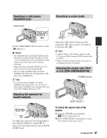 Предварительный просмотр 37 страницы Sony Handycam DCR-DVD308 Operating Manual