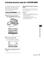 Предварительный просмотр 73 страницы Sony Handycam DCR-DVD308 Operating Manual