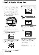 Preview for 22 page of Sony Handycam DCR-DVD7E Operating Manual