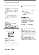 Preview for 24 page of Sony Handycam DCR-DVD7E Operating Manual