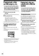 Preview for 44 page of Sony Handycam DCR-DVD7E Operating Manual