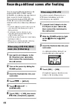 Preview for 46 page of Sony Handycam DCR-DVD7E Operating Manual