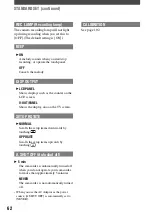 Preview for 62 page of Sony Handycam DCR-DVD7E Operating Manual