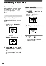 Preview for 64 page of Sony Handycam DCR-DVD7E Operating Manual